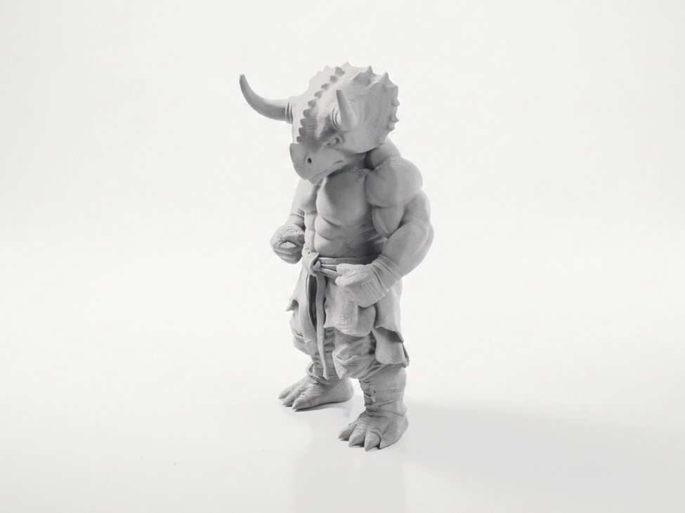 Triceratops Warrior Fantasy Figurine 3D Printable