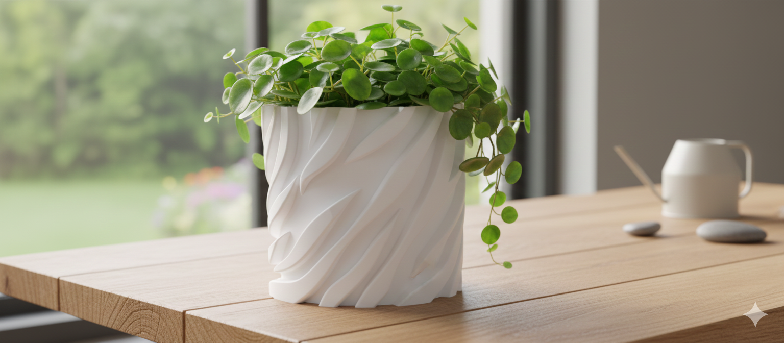 Zebra planter, vase