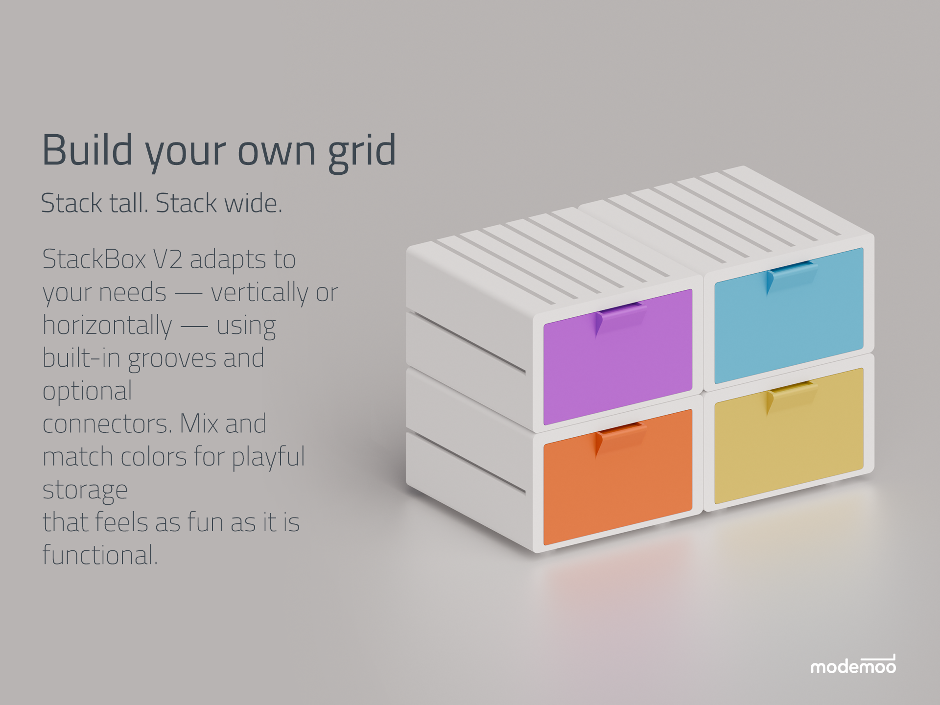 Miniatura 4 do modelo 3D StackBox V2 — Tiny Drawers. Big Personality.