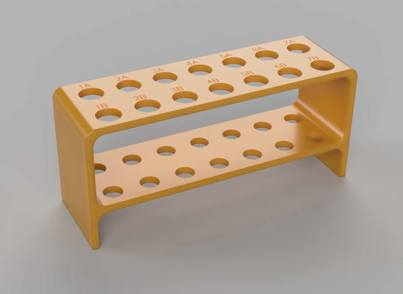 Test Tube Rack 16 mm (14 Positions, Labeled)