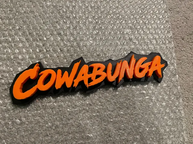 TMNT Cowabunga stand logo decor