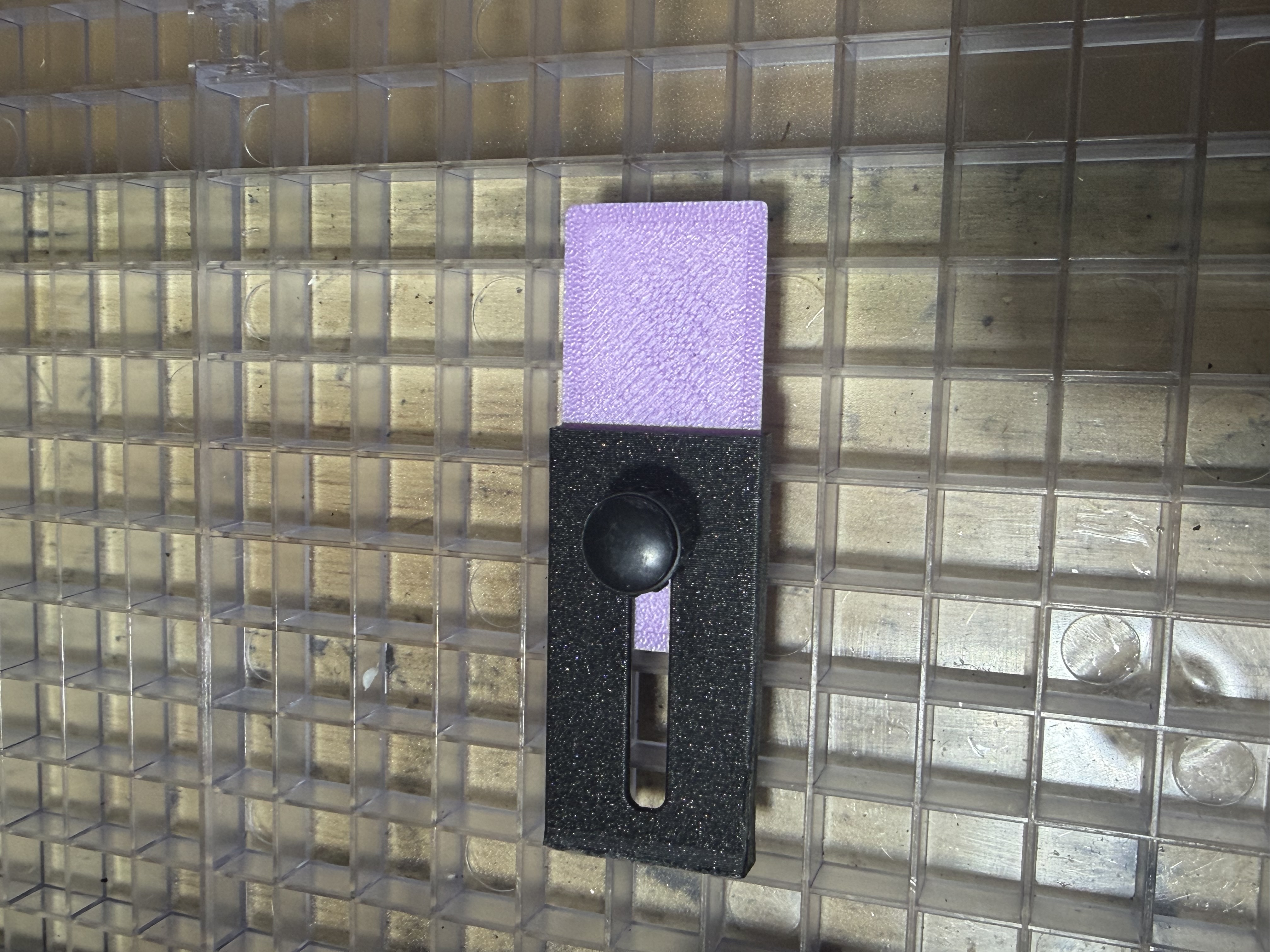Glass Stop for Stained Glass on Waffle Boards