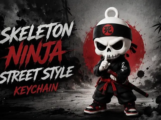 Skeleton Ninja Street Style Keychain