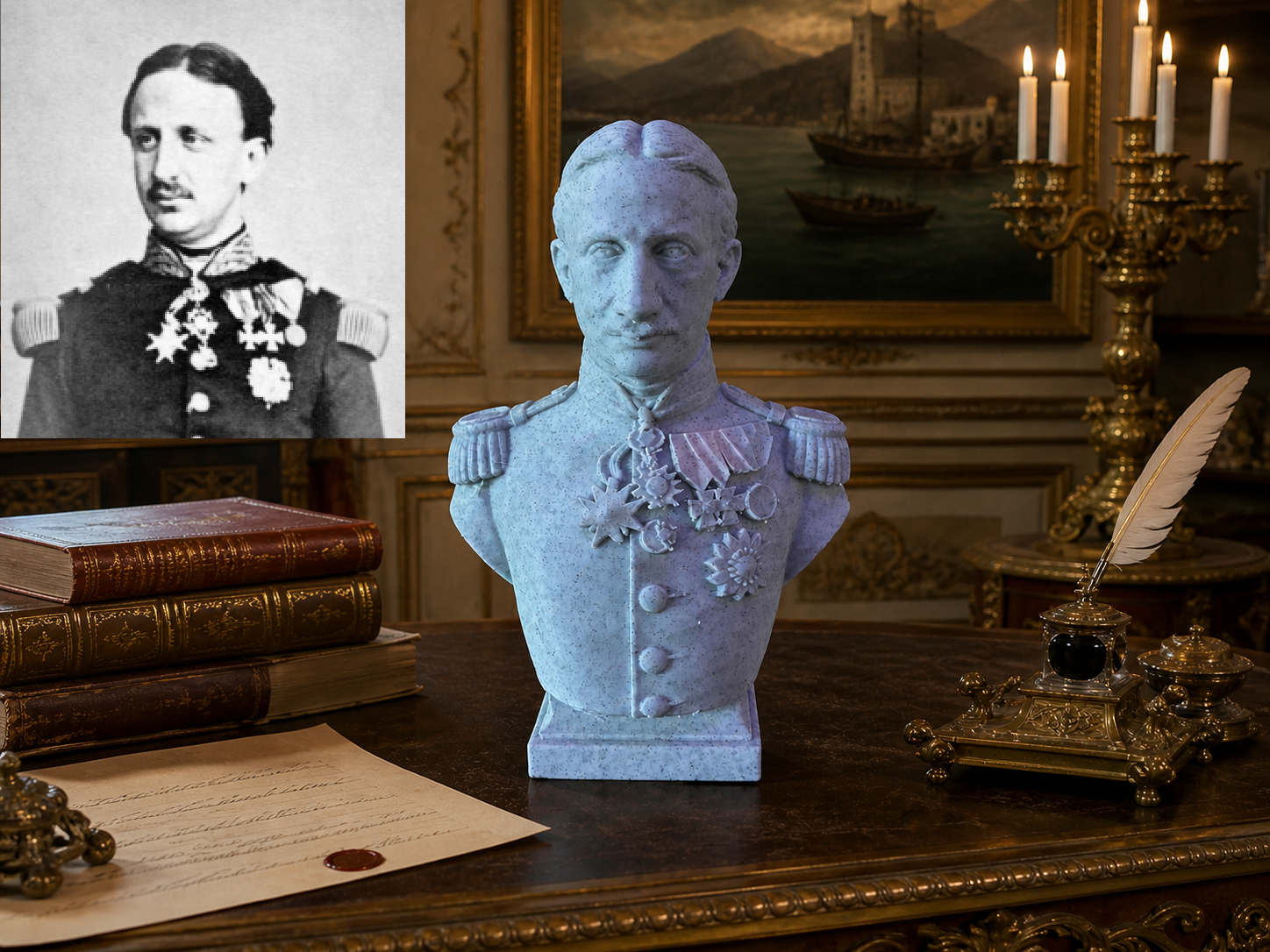 Francesco II (François d'Assise Marie Léopold de Bourbon-Siciles) – Bust
