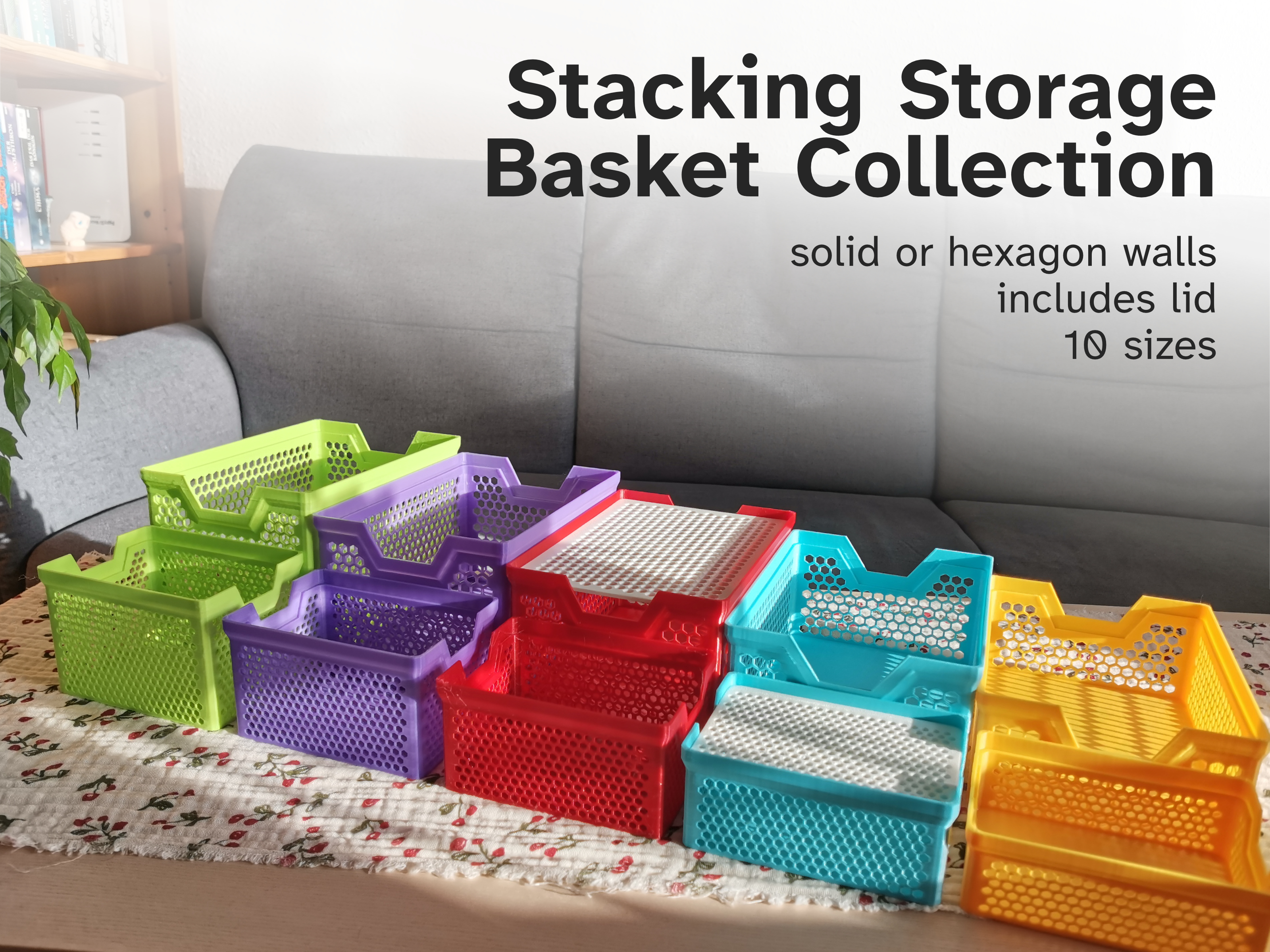 Stacking Storage Basket Collection (10 sizes)