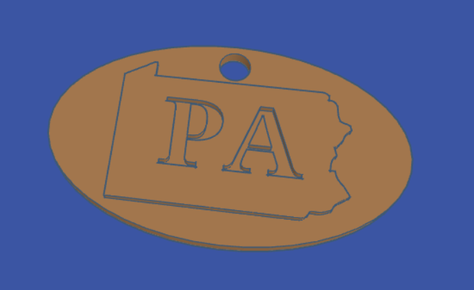 Pennsylvania keychain