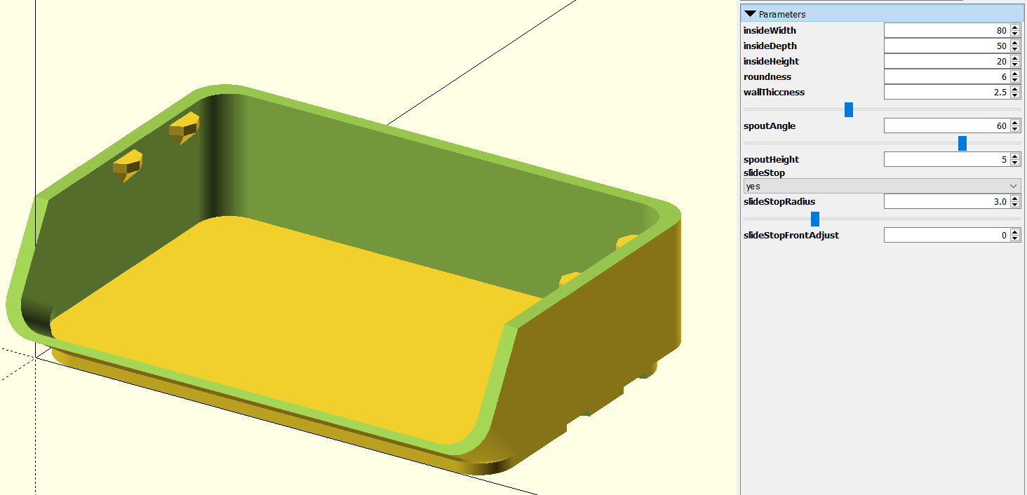 Miniatura 5 do modelo 3D Parametric stackable workshop bins