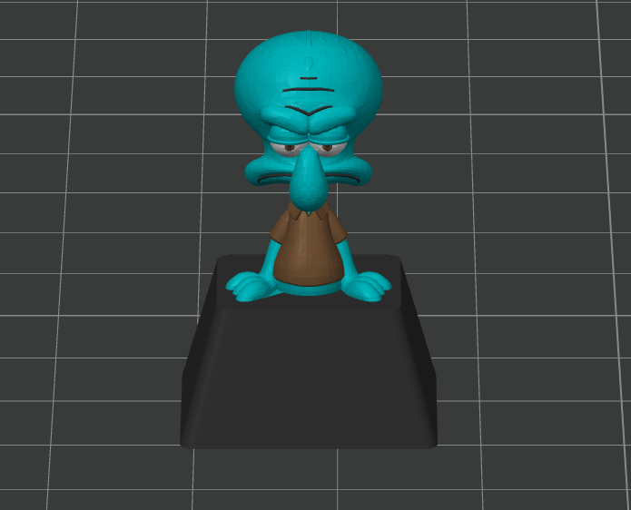 Miniatura 2 do modelo 3D Squidward Keycap – SpongeBob