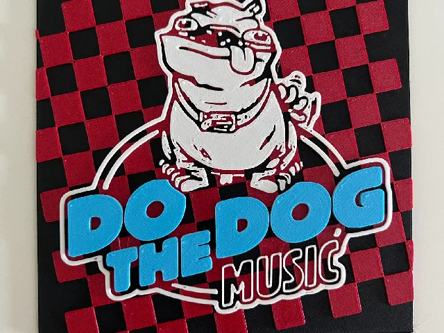 Do The Dog Music skazine  - ska band 3D model for single filament multi-colour print