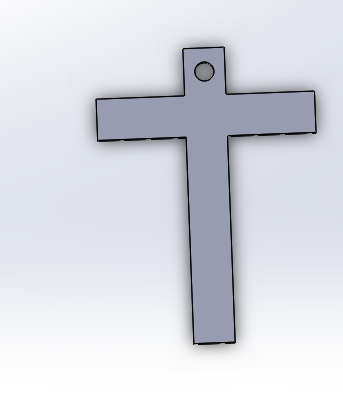 3D Printable Crucifix Keychain