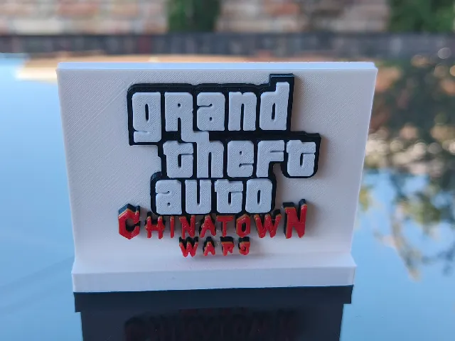 GTA Chinatown Wars Logo with Display Stand