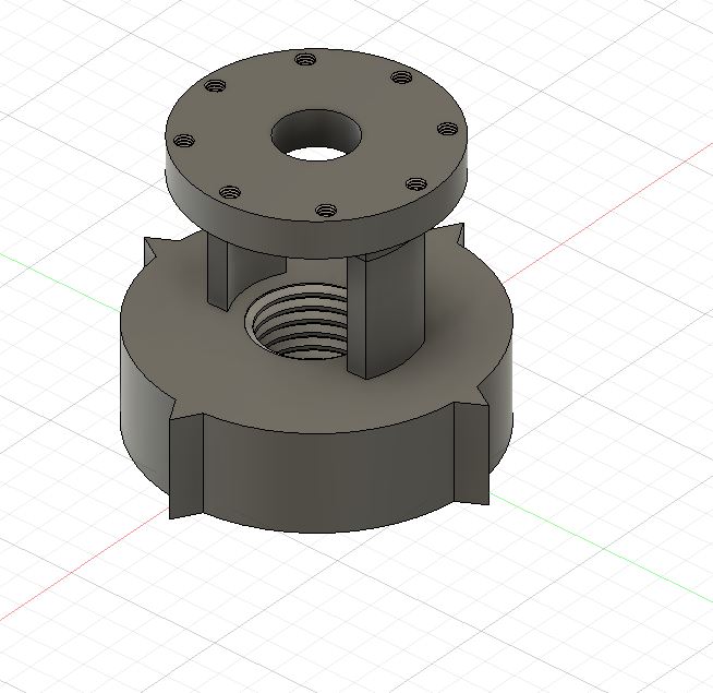 Wood Lathe - Dremel Flange for Ornamental Cutting Frames