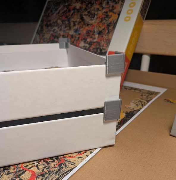 IKEA paper organizer to puzzle shorting tray