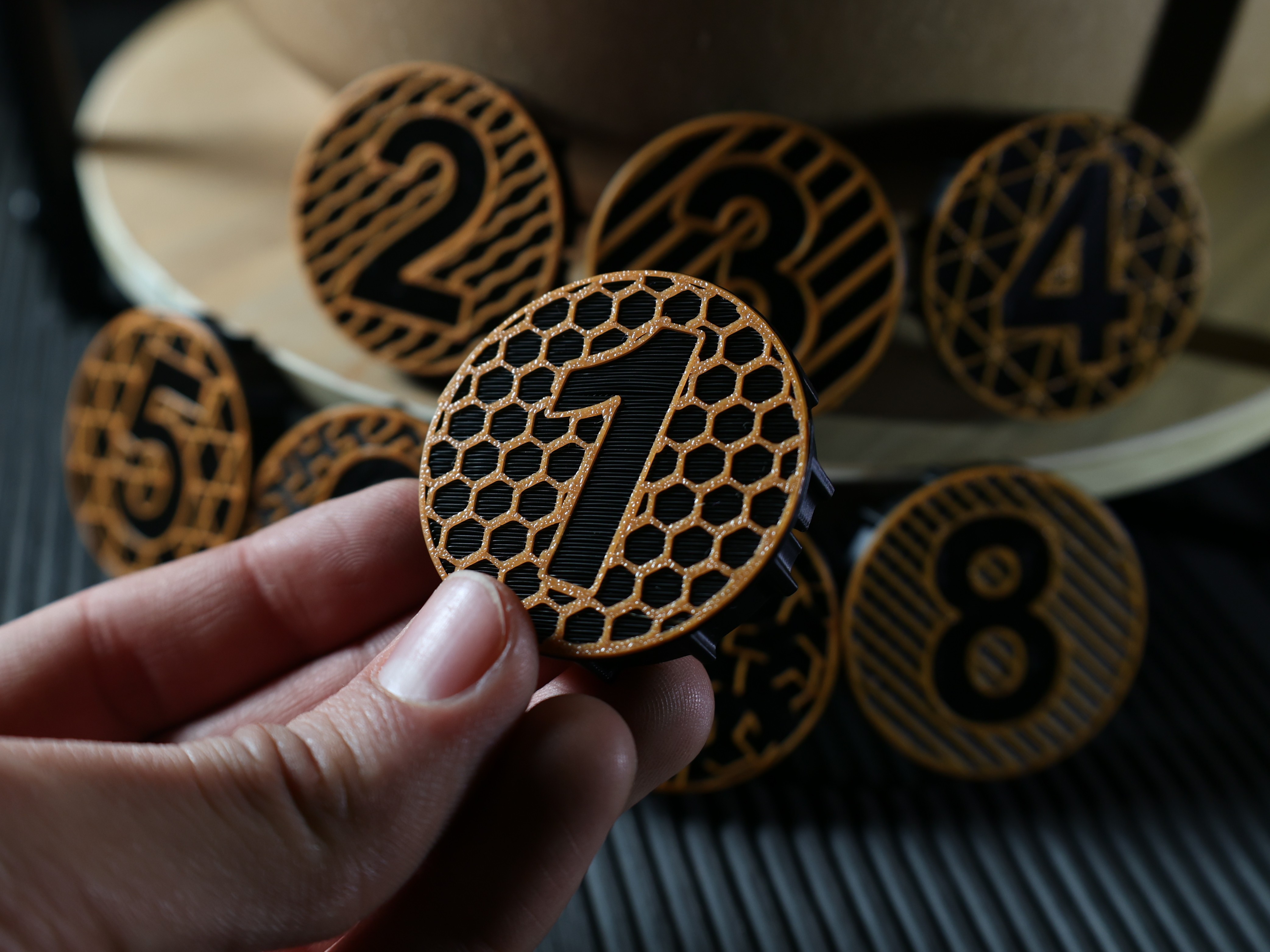 Customizable Infill Patter for Numbered Spoolholder Caps - Drak