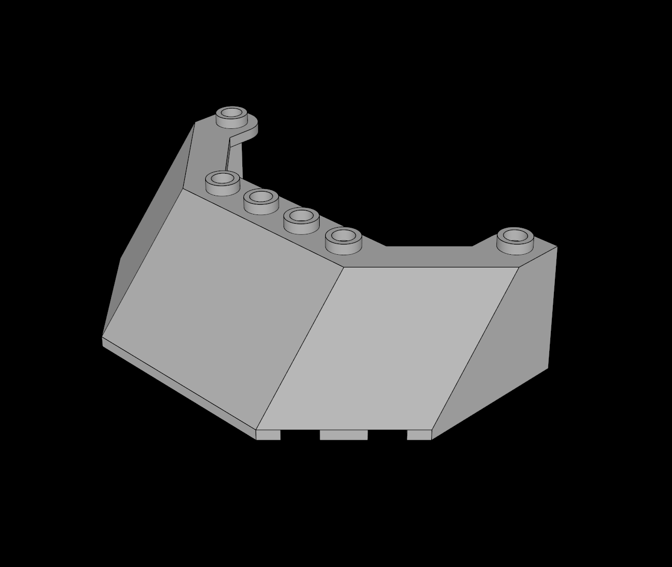 Lego Compatible (62576.dat) Windscreen  5 x  8 x  2 with Rounded Bottom Corners