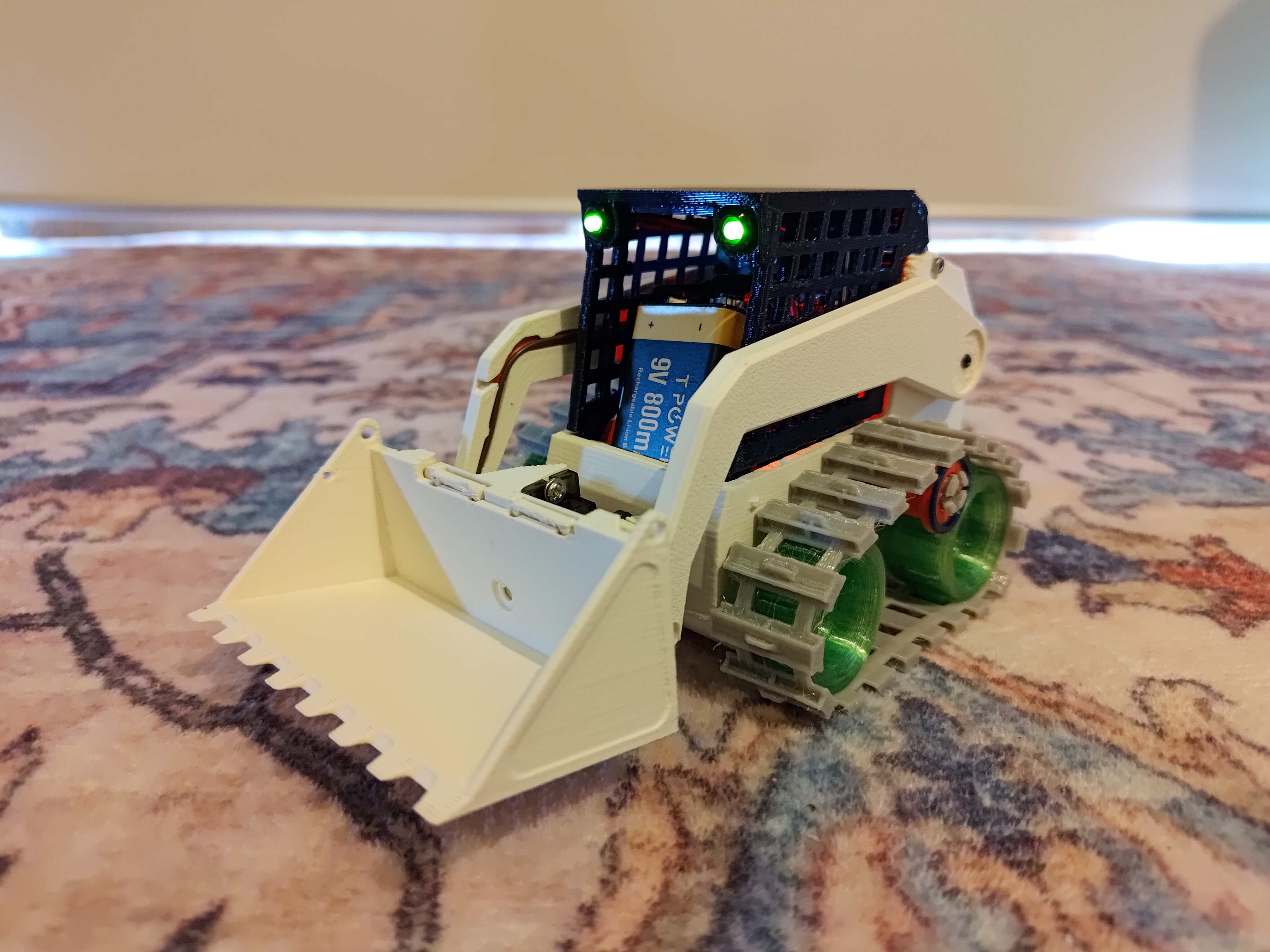 3D printed RC skidsteer V4.0 upgrades 3D model thumbnail