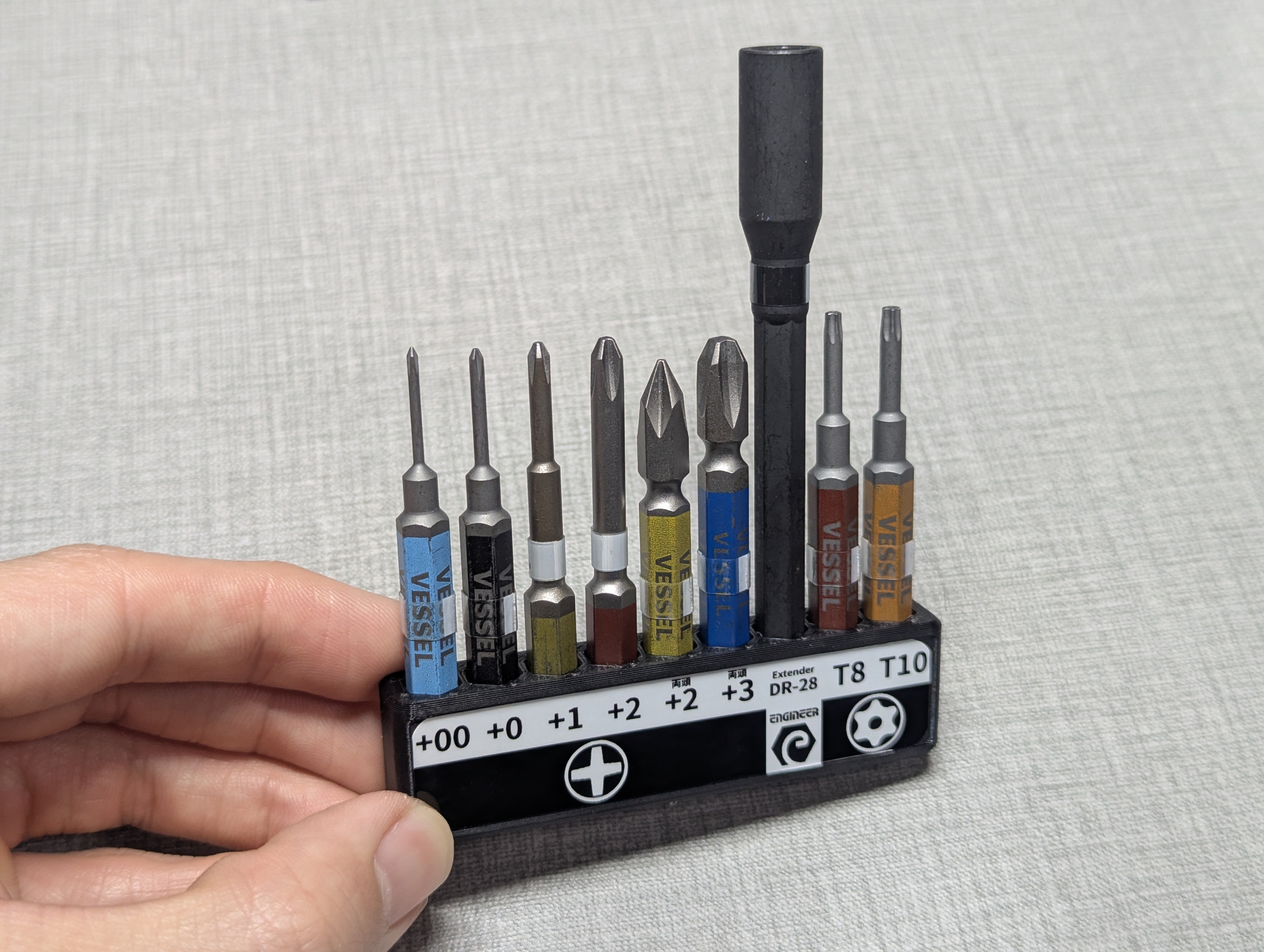 6.35mm Hex Bit Holder – Snap-Fit Organizer