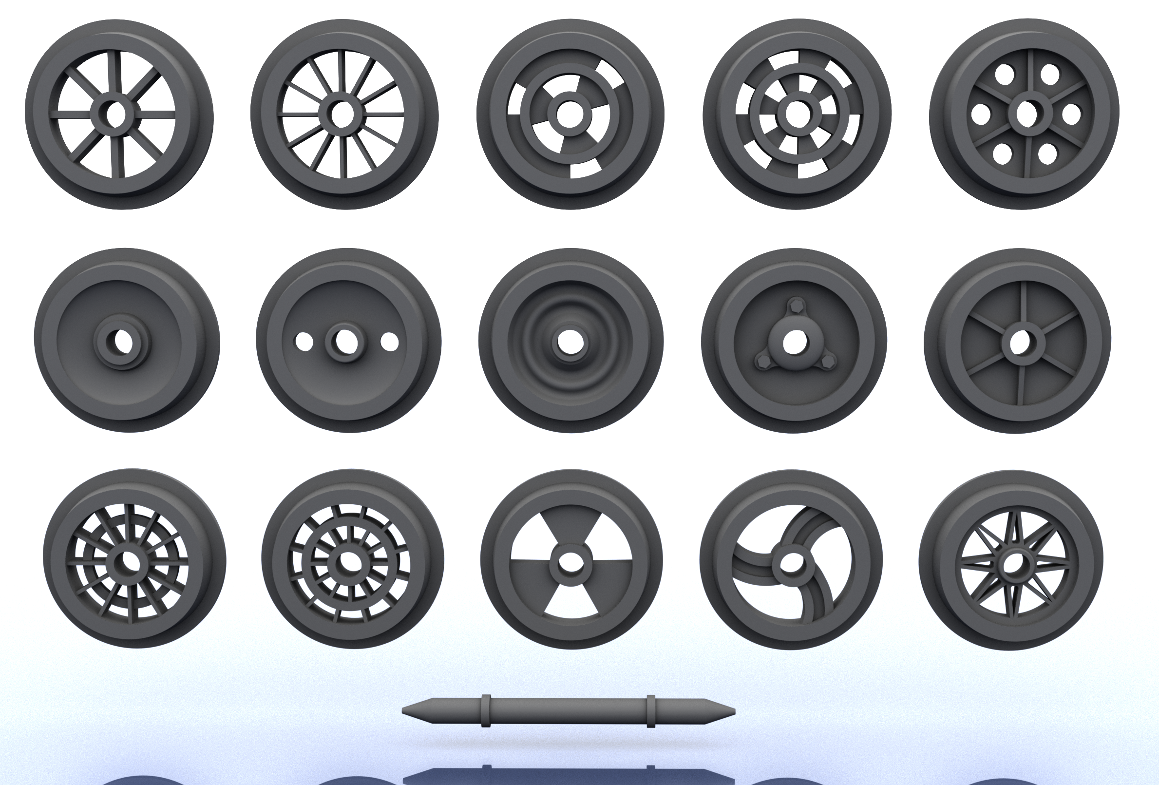OO Scale Train - Wheel Collection