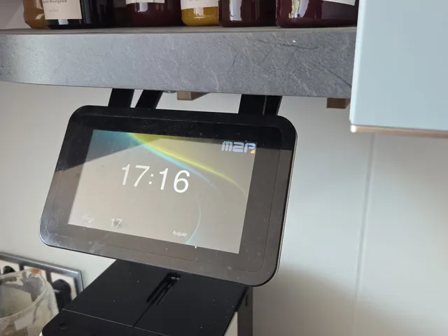 under-cabinet mount for Raspberry Pi touchscreen housing (gen. 1)