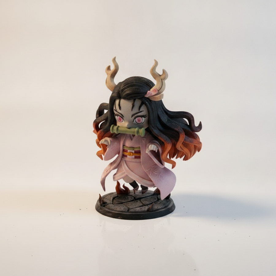 Nezuko Demon Form Figurine 3D Printable