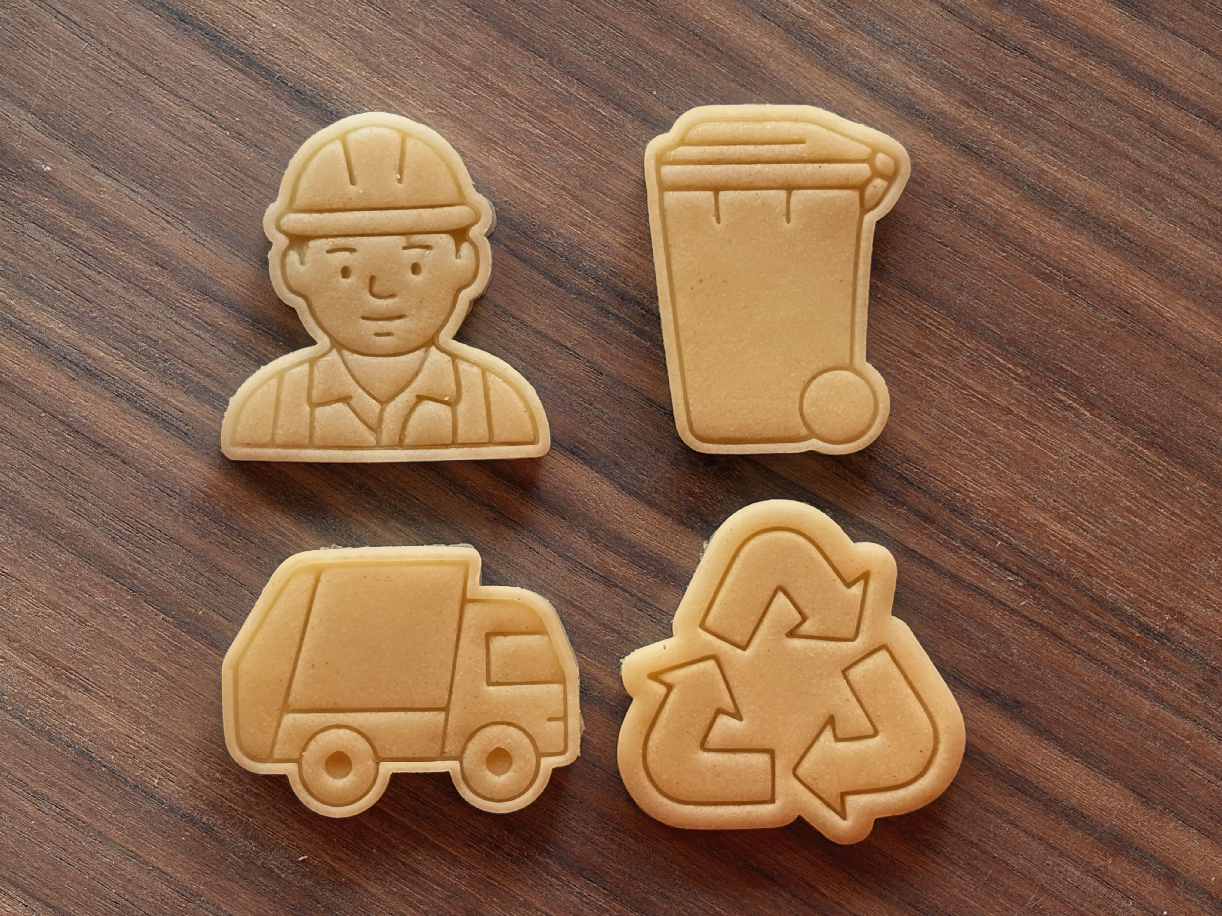 "Trash / Garbage / Recycling" Cookie Cutter + Stamp set