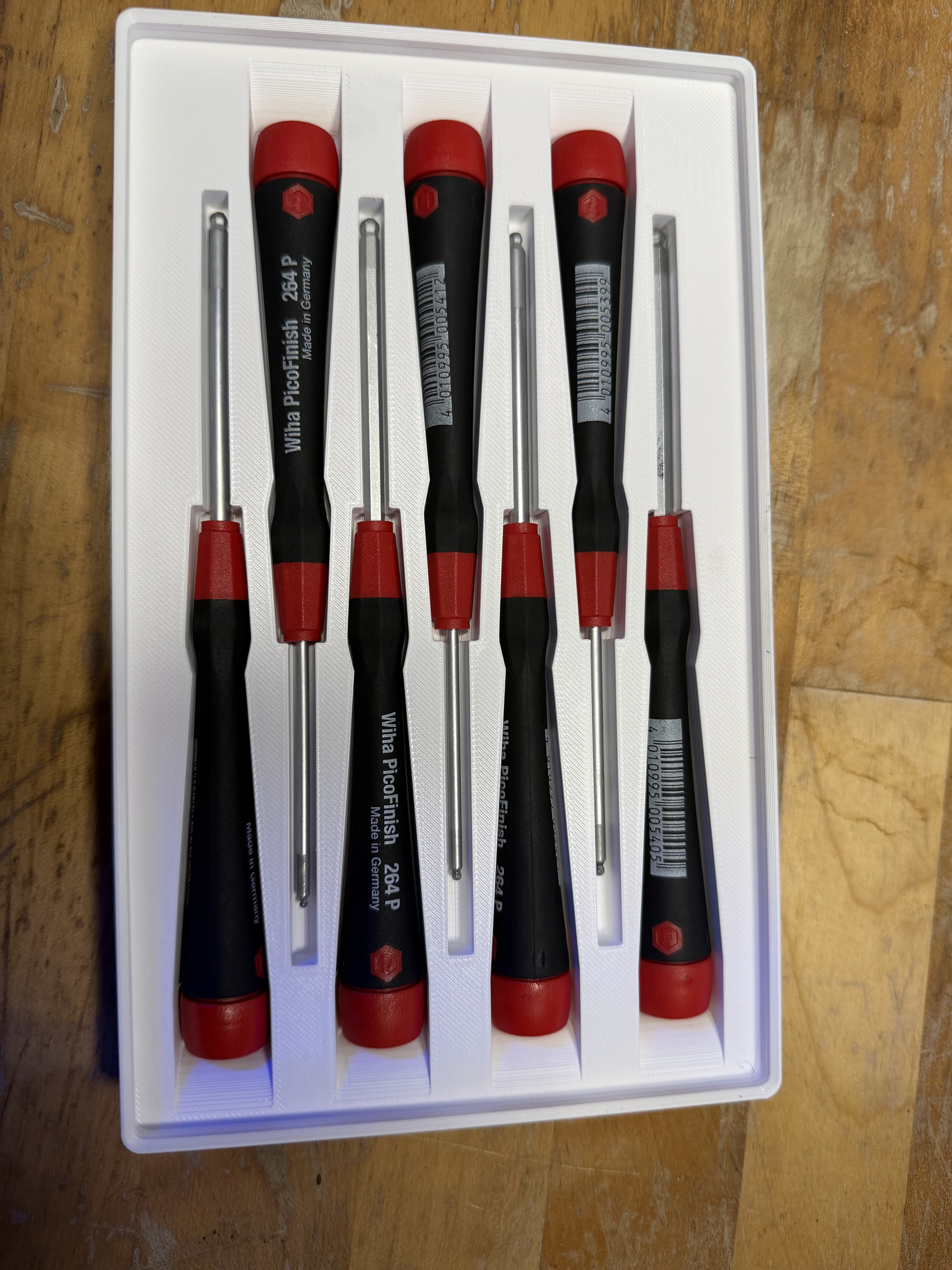 Wiha 264 P Gridfinity bin - ball end inches set