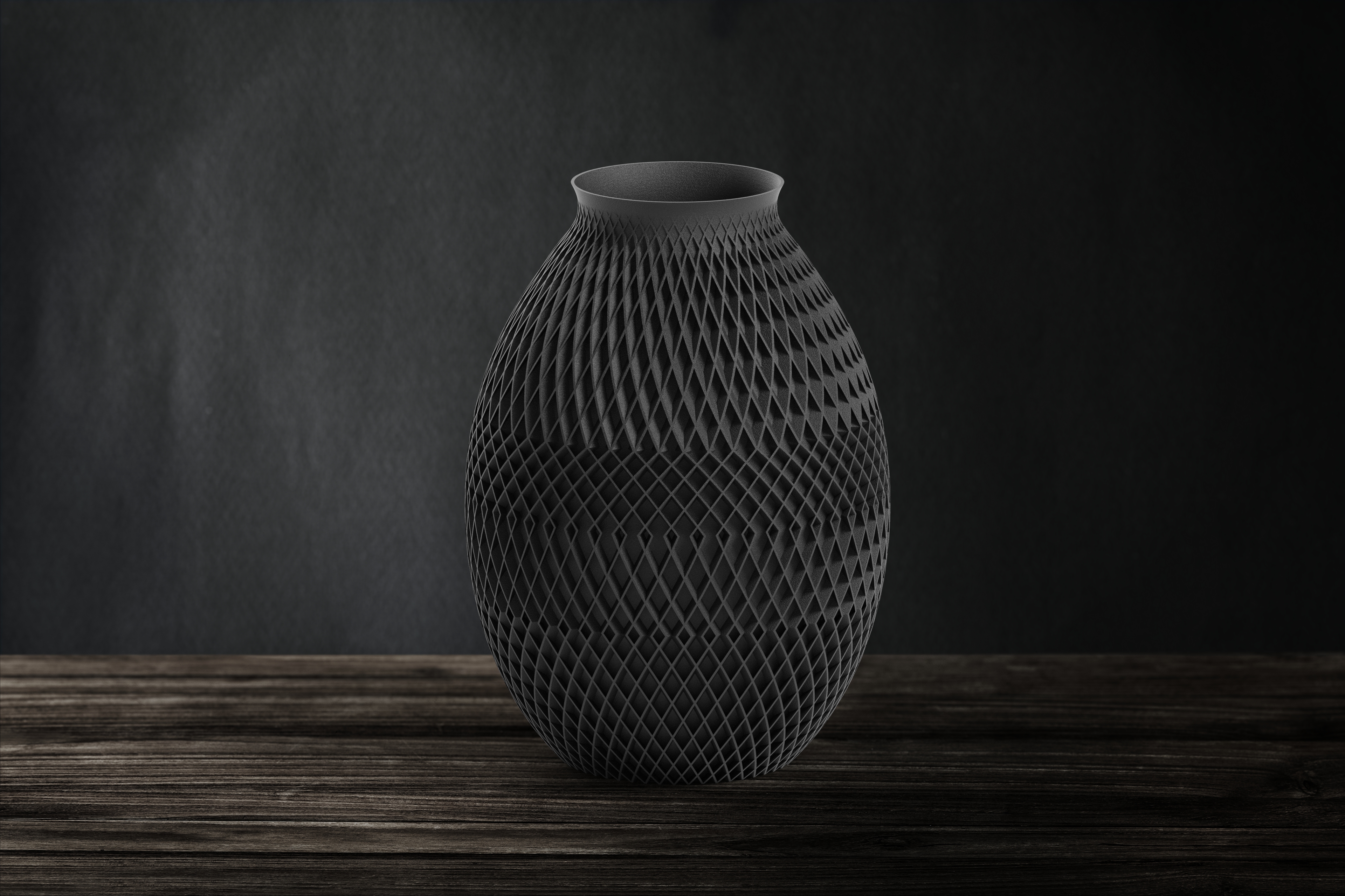 Decorative Vase with Complex Geometry