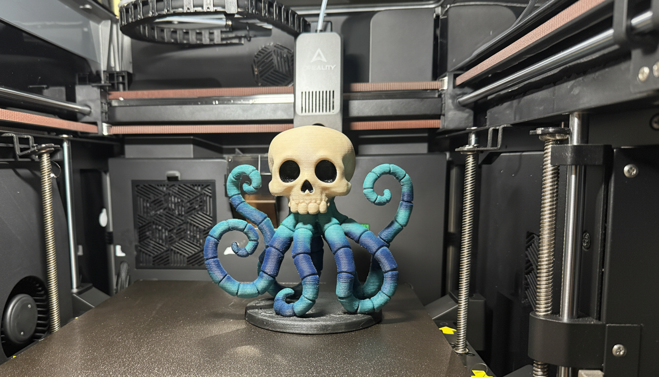 Cute Octopus Skull - Whimsical Spooky Fusion