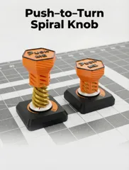 Push‑to‑Turn Spiral Knob