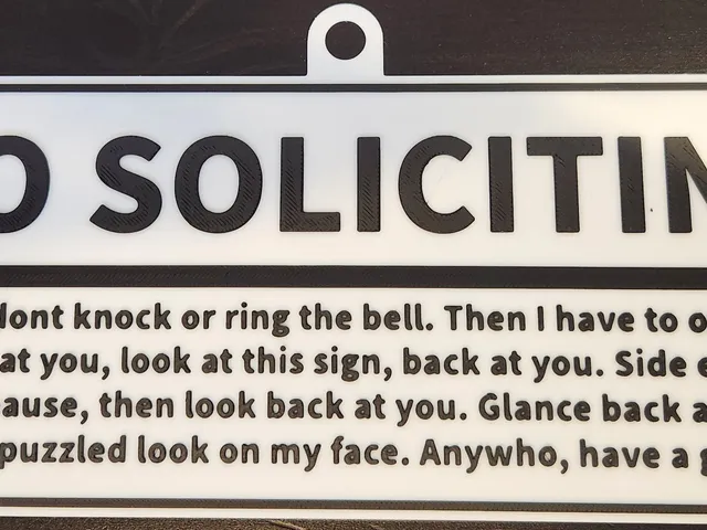 No Soliciting - Funny Sign