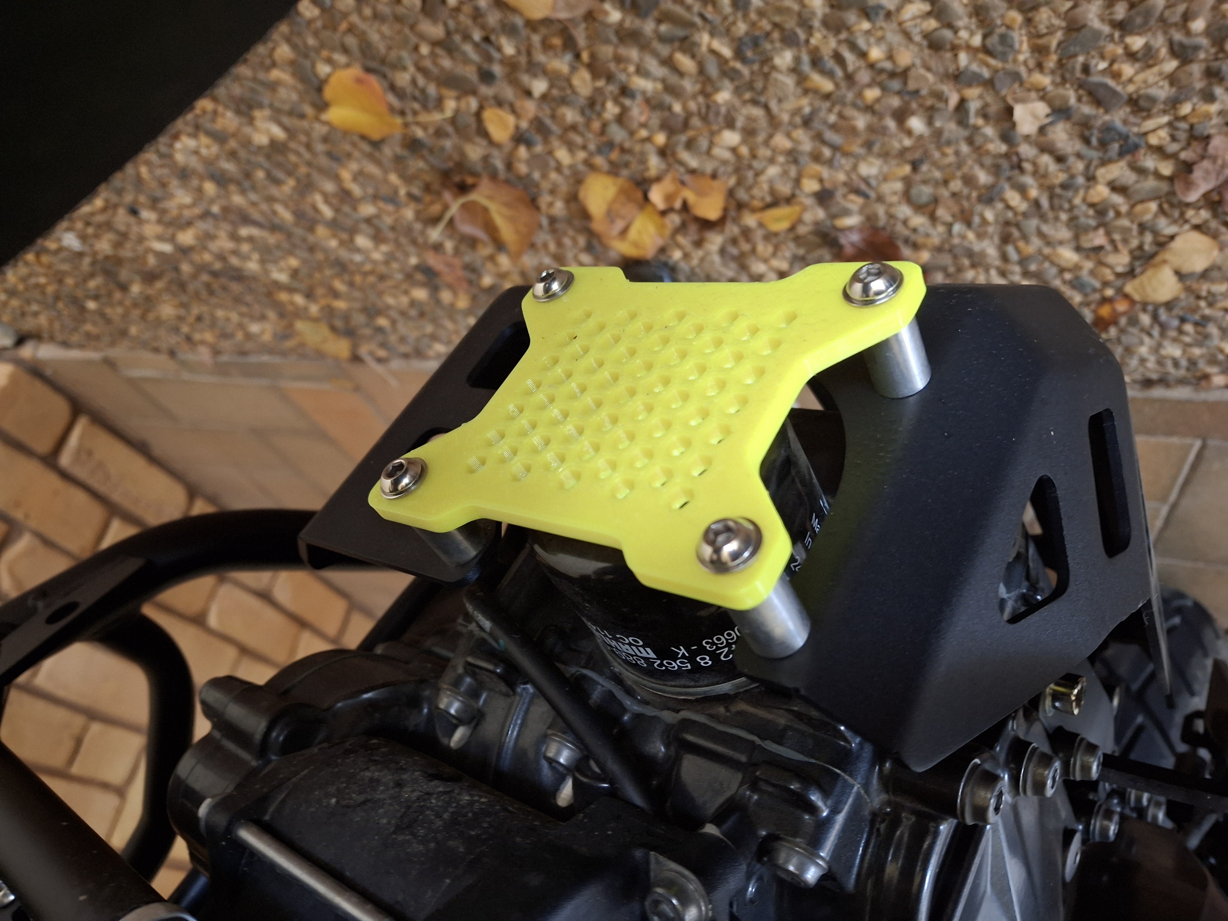 BMW G310 GS sump guard replacement oil filter guard