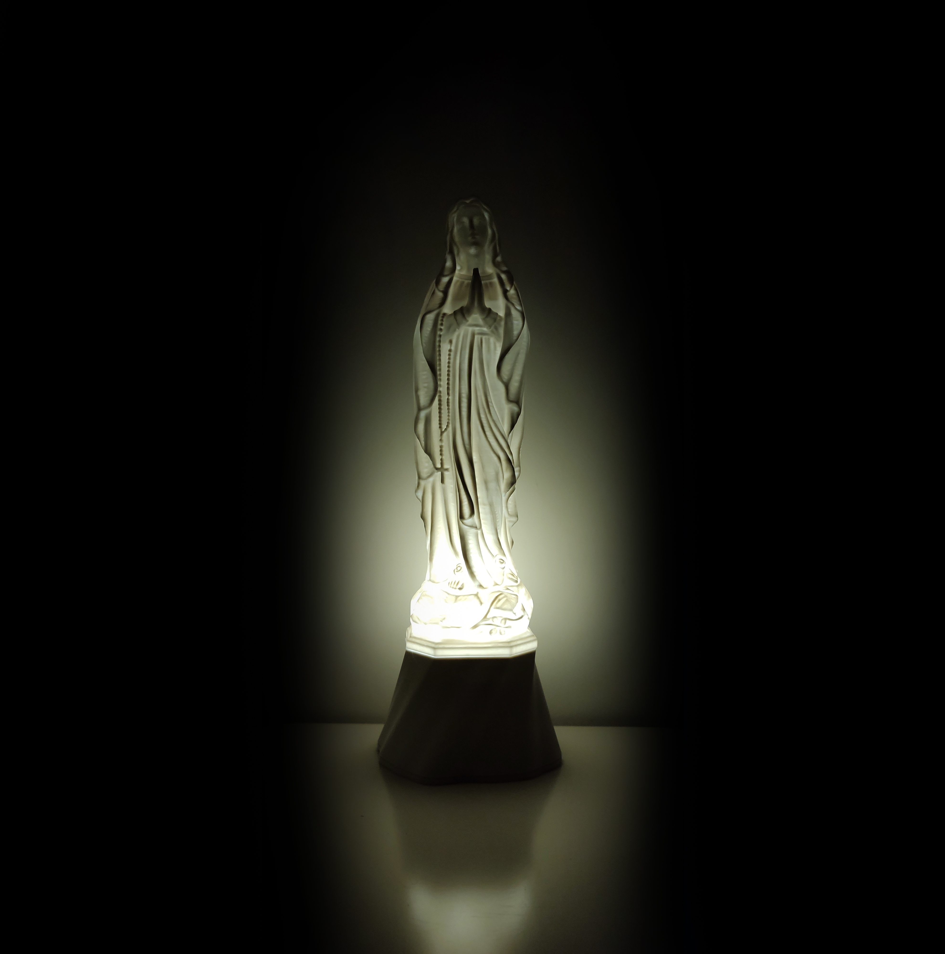 Virgin Mary with led light base