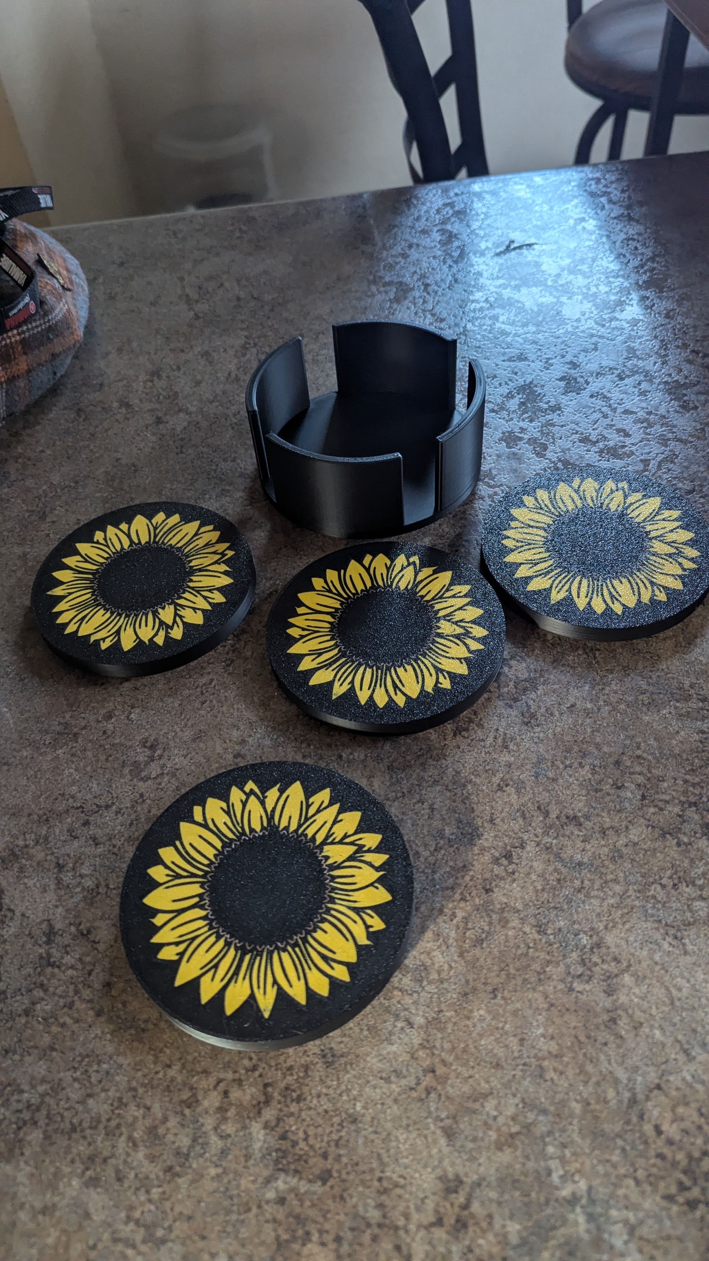 Miniatura 5 do modelo 3D Sunflower Coasters