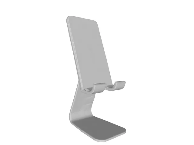 Minimalist "S-Curve" Universal Smartphone Stand – Clean 3D Printable Design