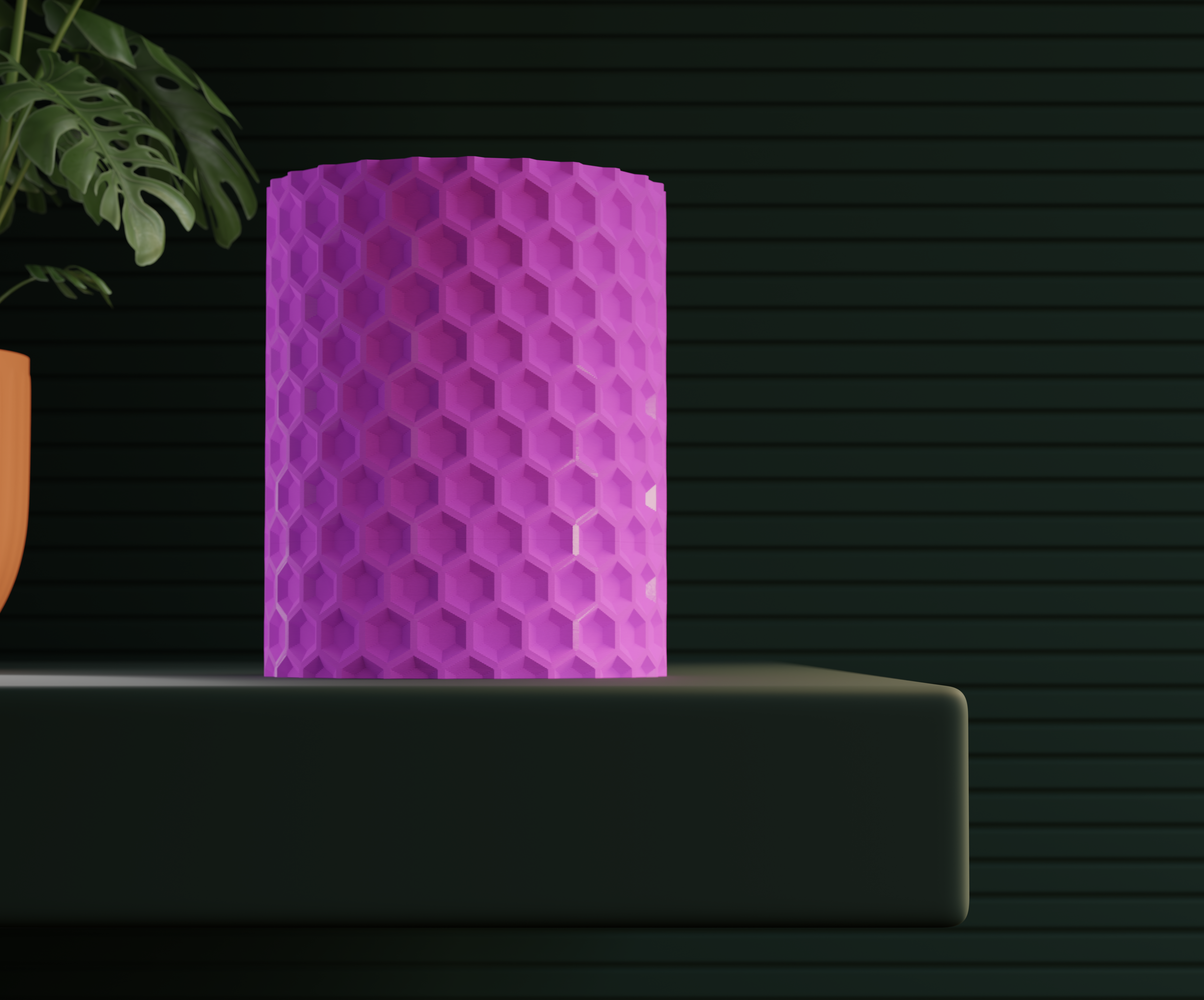 Miniatura 6 do modelo 3D vase hexagonal pattern