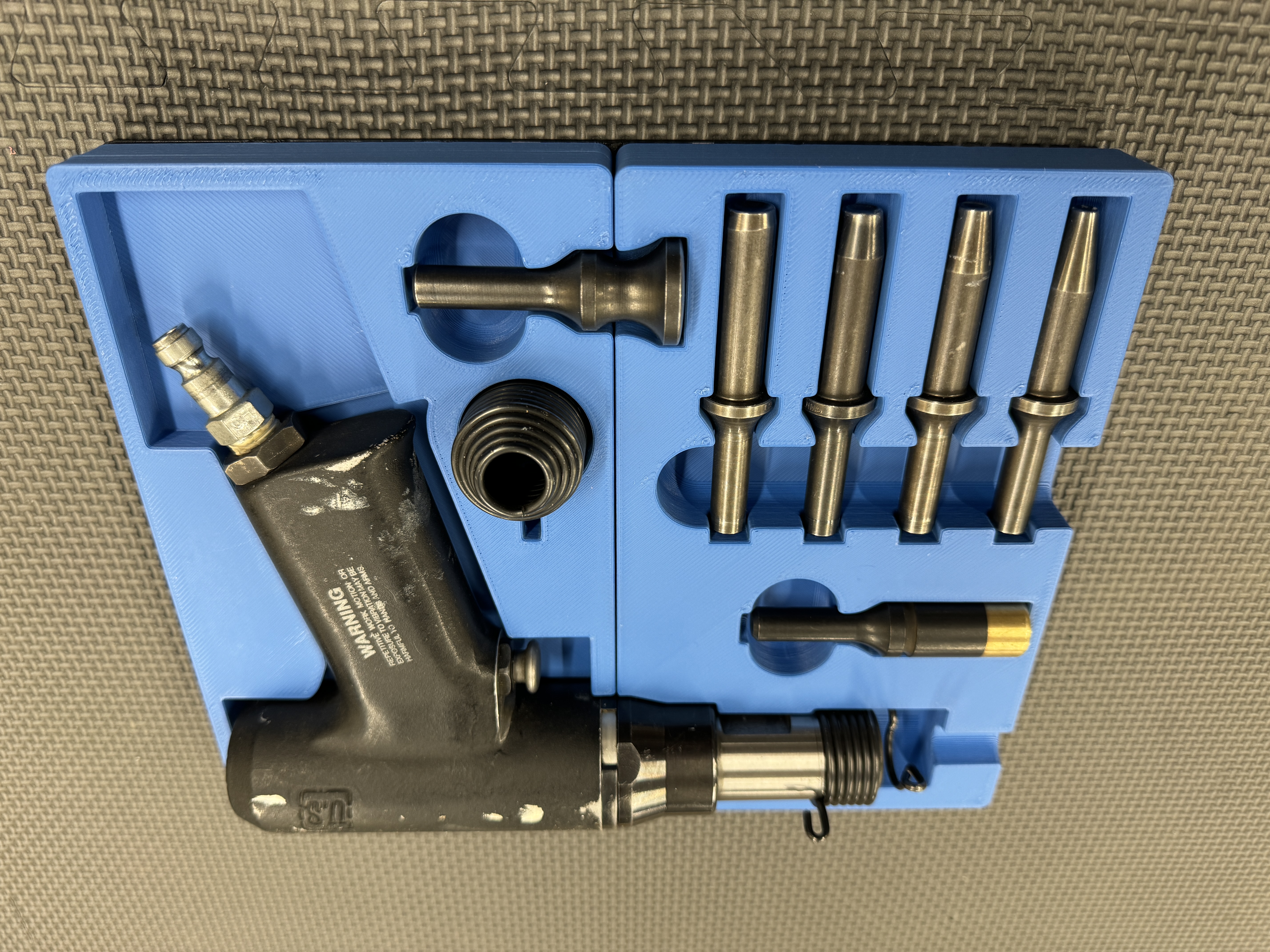 3X Recoilless Rivet Gun Gridfinity Holder