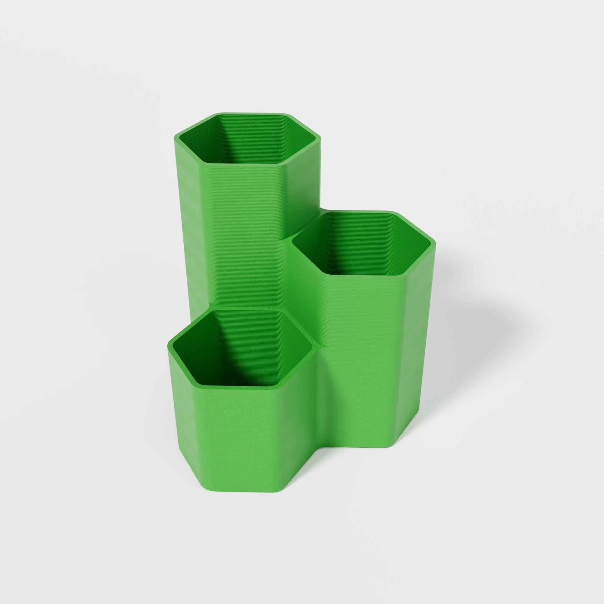 Miniatura 6 do modelo 3D Hexagonal cascade pencil holder 01