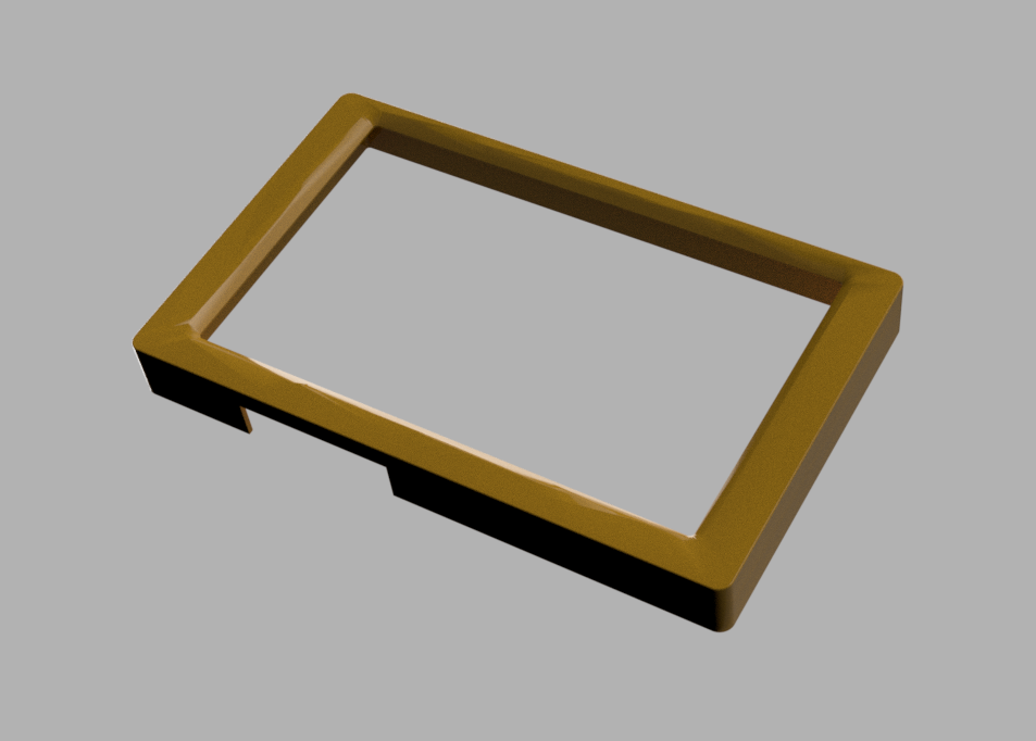 Display cover with bigger chamfers