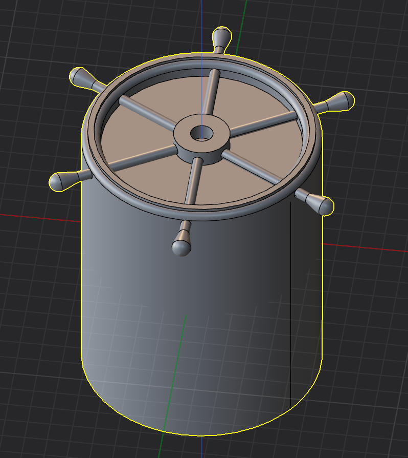 Ship Wheel Knob - Hercules Design Contest