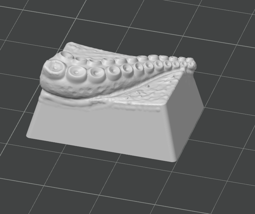 Octopus v1 and v2 tentacle keycap for tab button