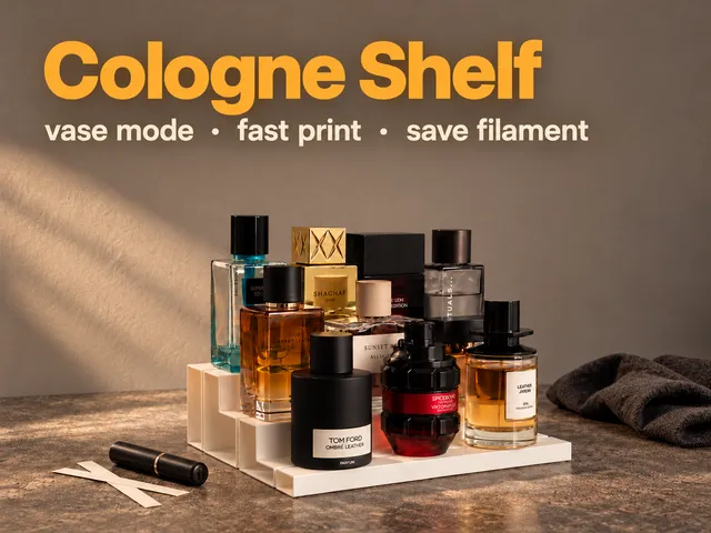 Cologne & Perfume Shelf — 3-Tier Vase Mode Storage