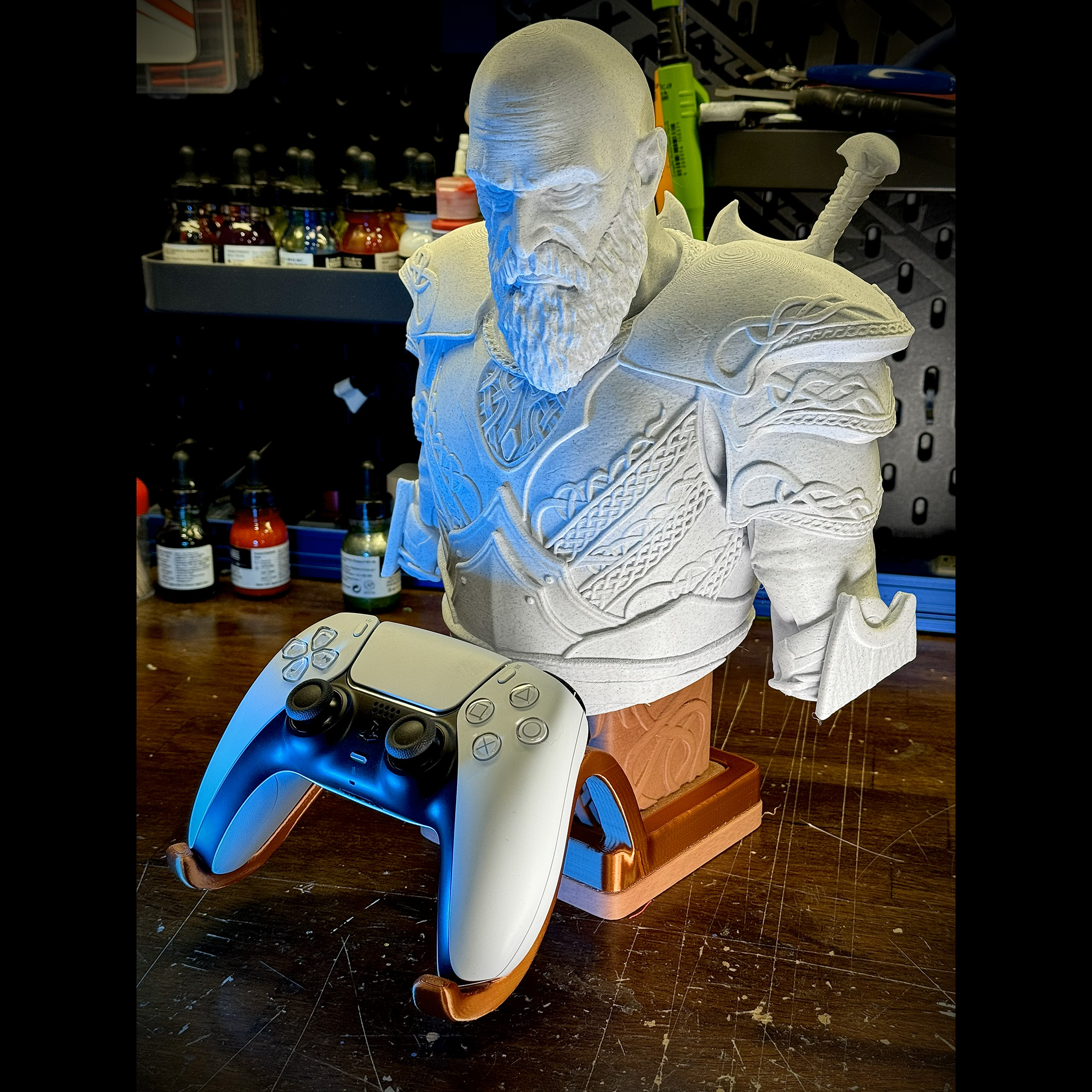 PS5 Controller Cradle for Kratos Bust