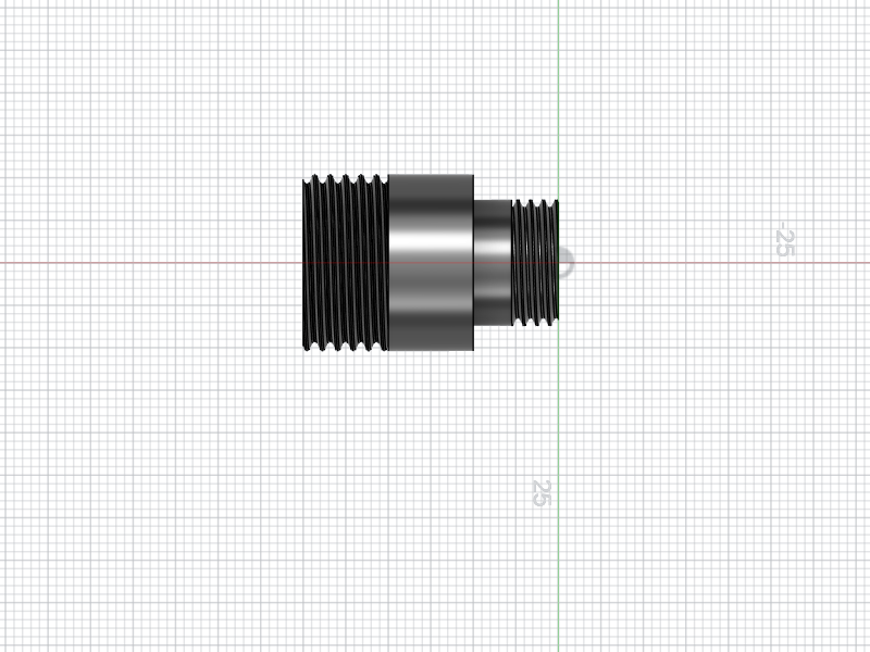Reducing Fitting Male-Male M15x1.5 to G1/2 BSP — Plumbing Adapter 3D model