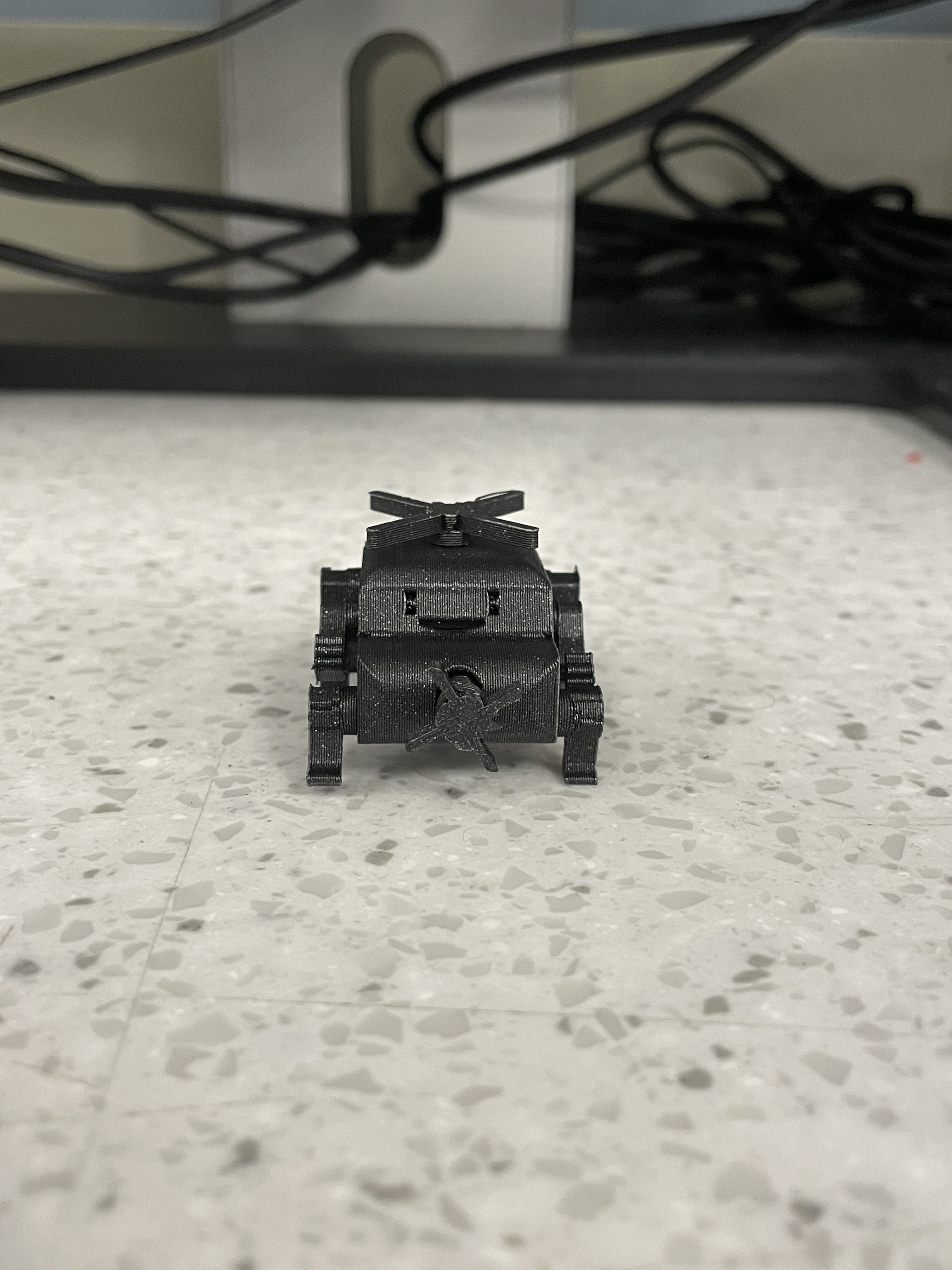 Jeep with Arms, Legs, and Propellers