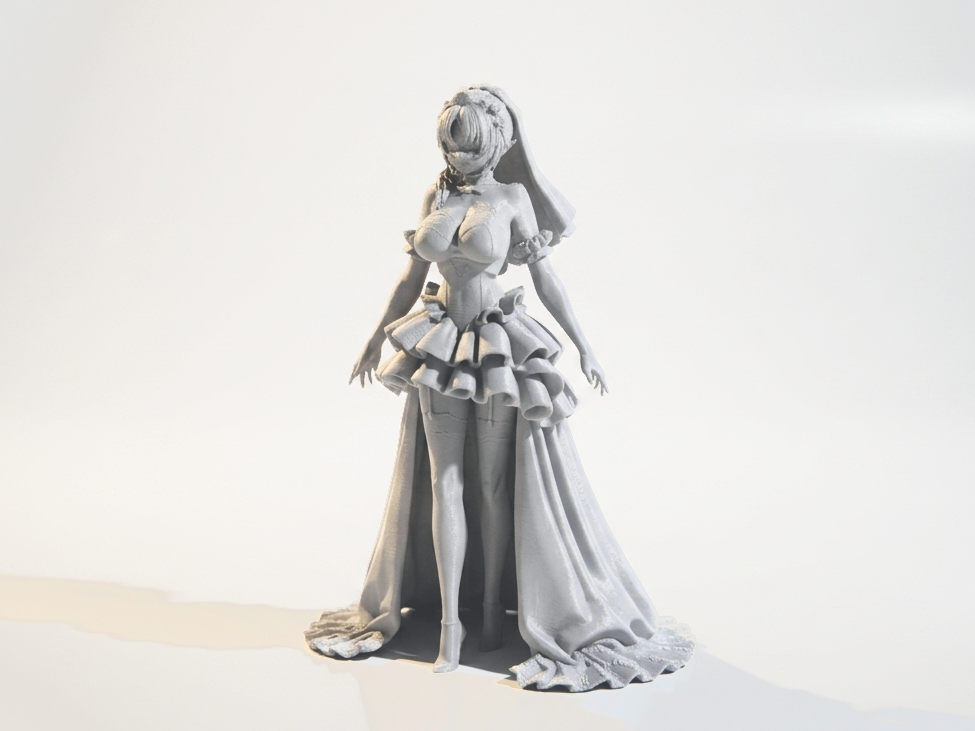 Bride Figurine Wedding Female 3D Printable