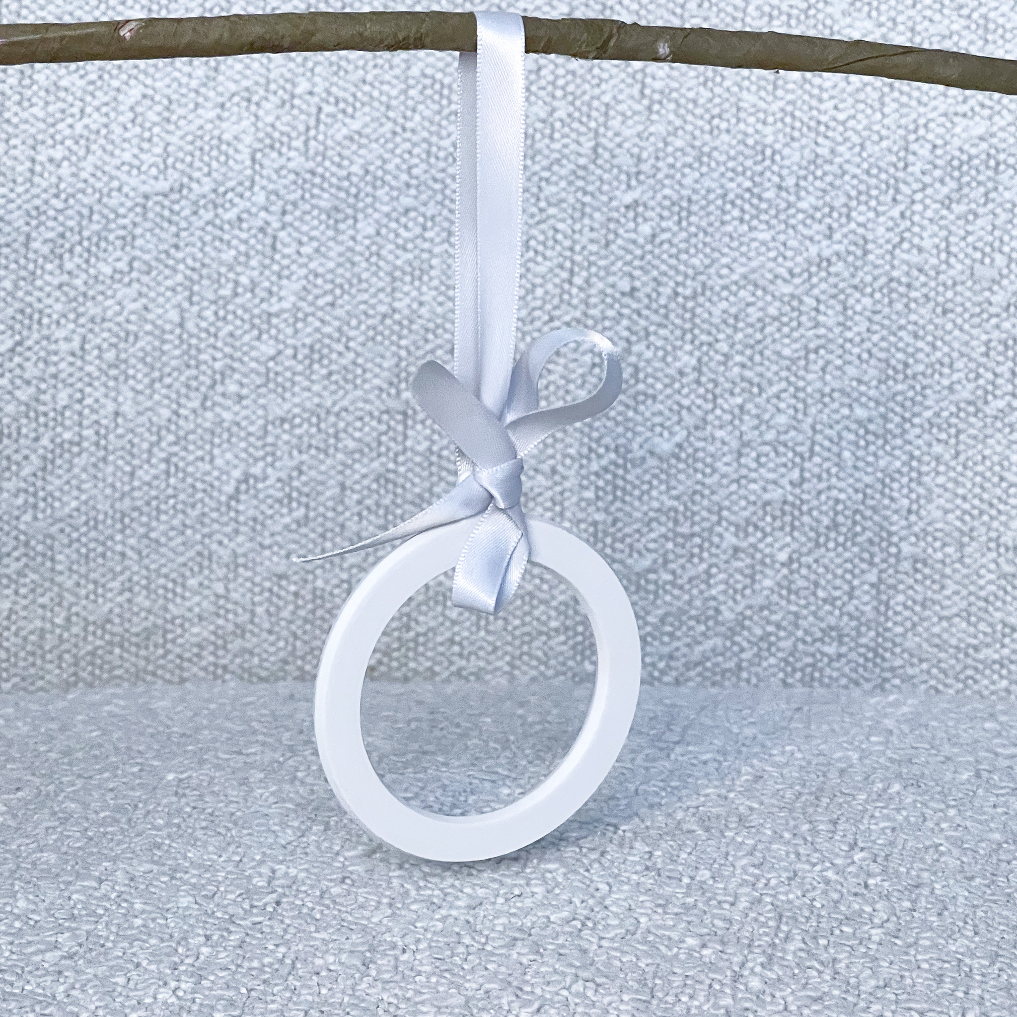 Christmas ornament circle white/grey