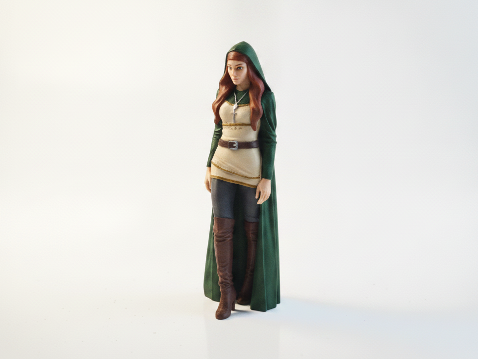 Nun In Stockings Female Figure 3D Printable