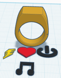 custom ring  different logos