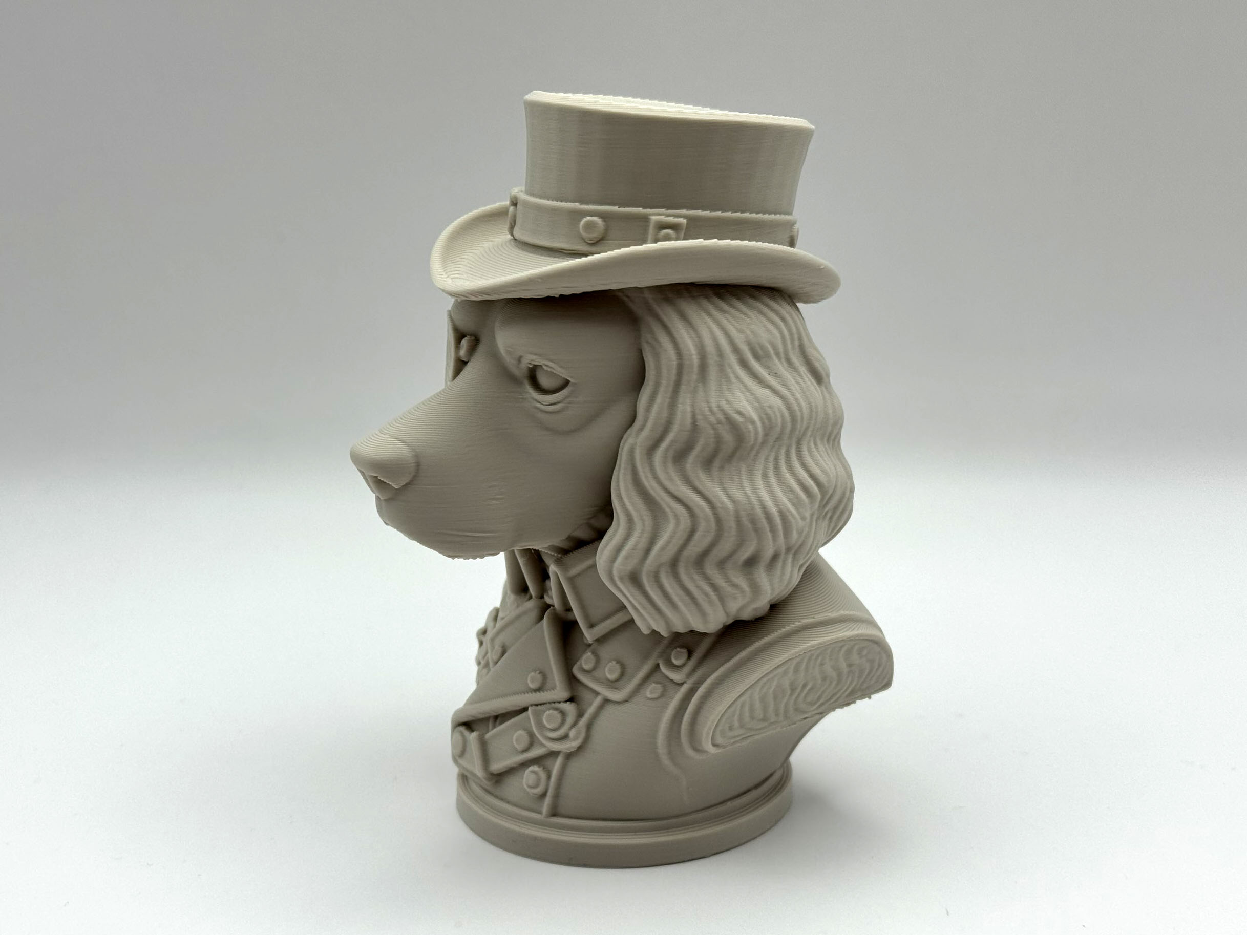 Miniatura 3 do modelo 3D Steampunk Cocker Spaniel Bust