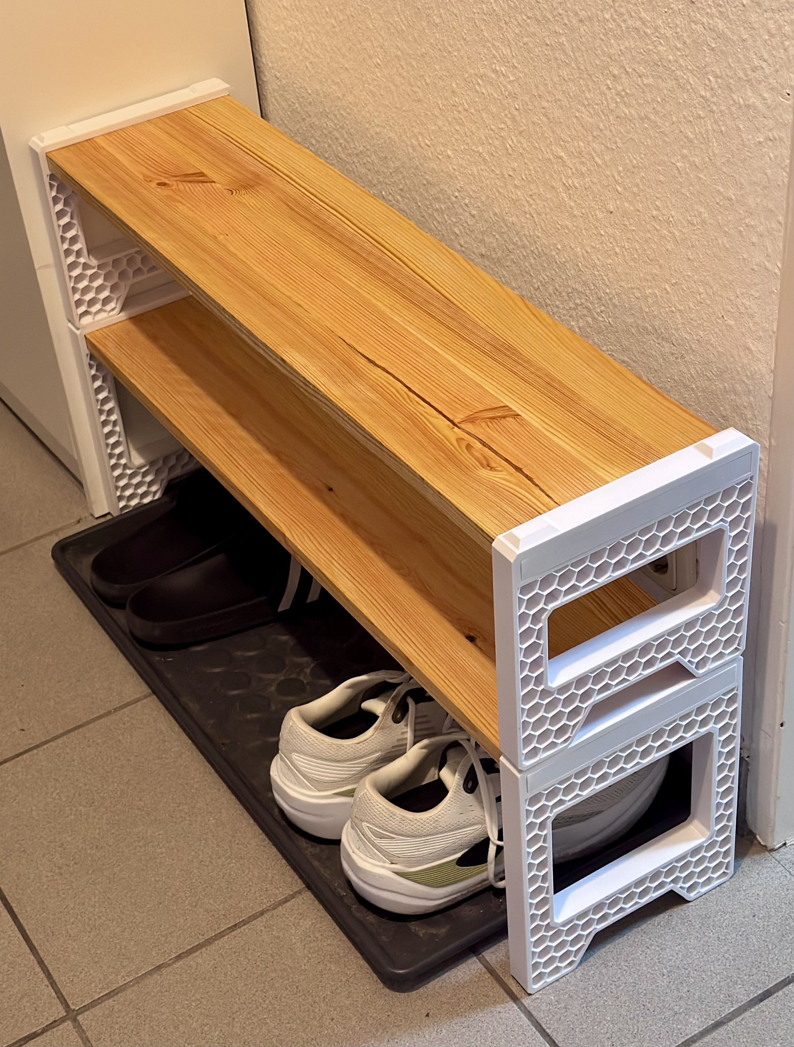 Miniatura 3 do modelo 3D Stackable Shoe Rack higher version (metric)